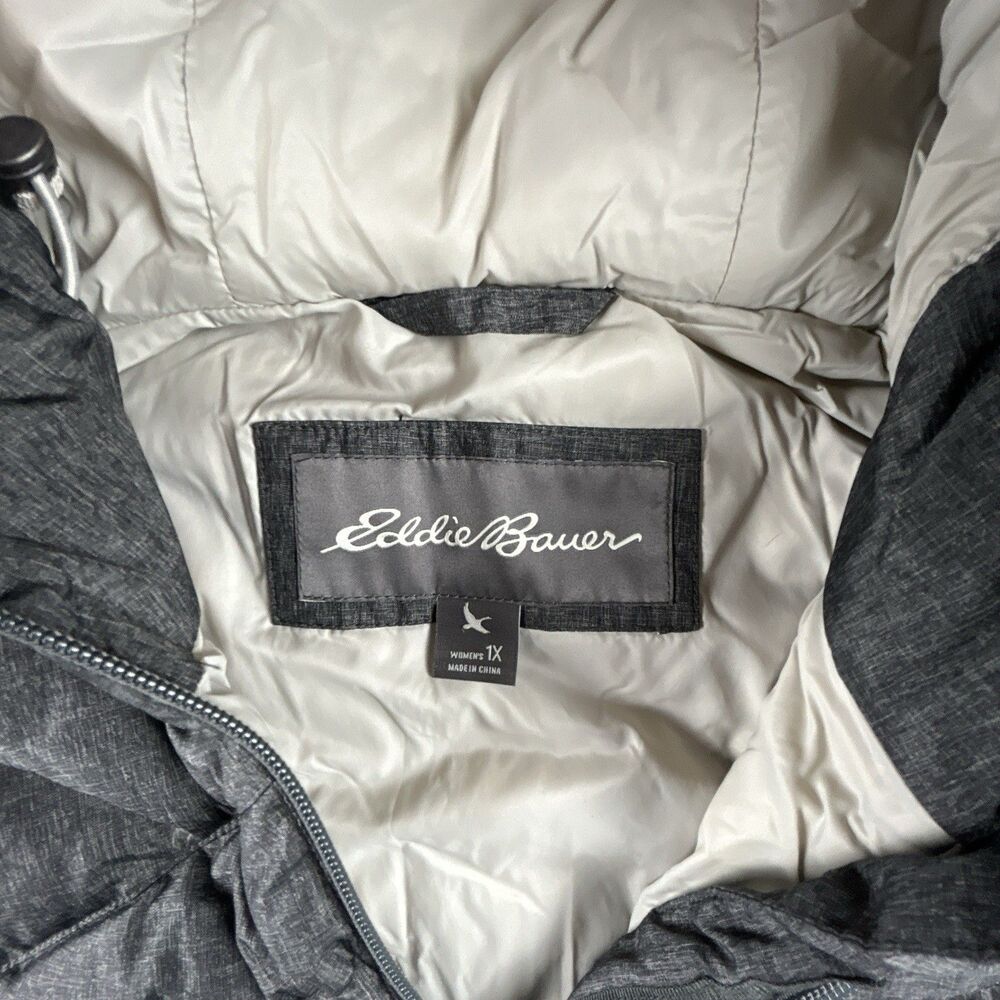 Eddie Bauer Down Vest Womens Sz 1X Faux Fur Detach Hood Puffer Lined Winter XL - Picture 5 of 9